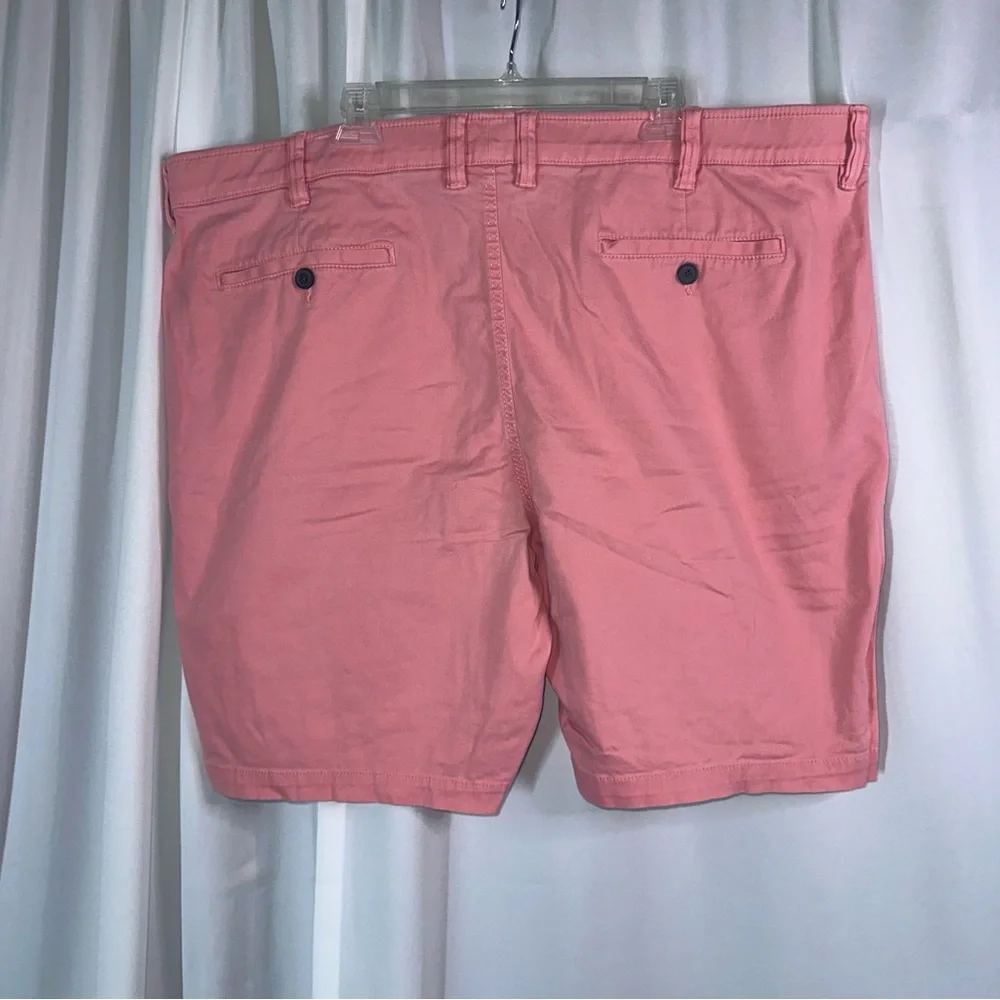 The Foundry Young Mens Chino Shorts Sz 50 Flat Front Coral Preppy Casual Dadcore
